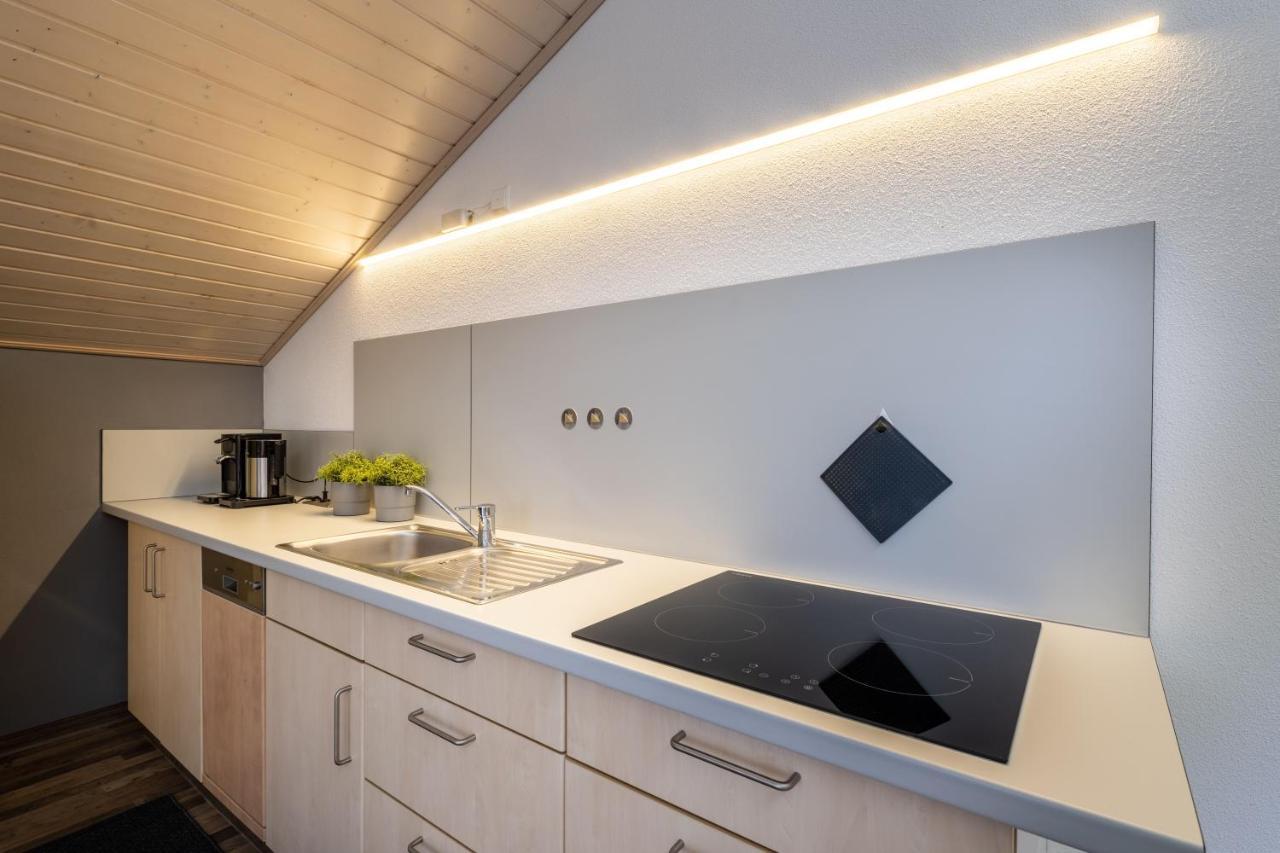 Gemuetliche Ferienwohnung Mit Panoramablick Muttensweiler Exterior photo